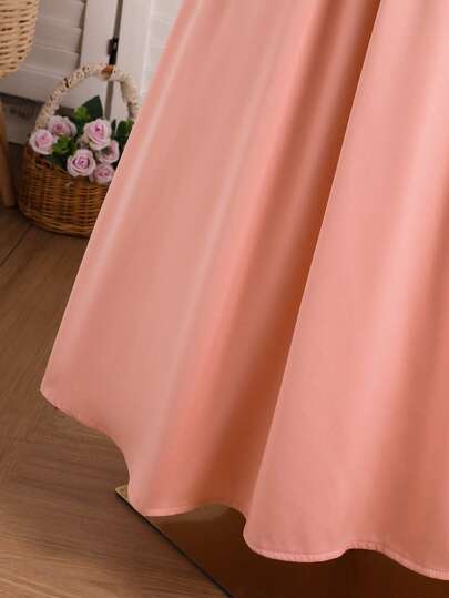 girls-sets Glamorique Kids طقم فتيات مراهقات قطعتين من الأتلاس بظهر مفتوح، إطلالة أنيقة للحفلات والتجمعات والمناسبات المختلفة، يُظهر الأناقة والأسلوب ، فساتين فتيات لحفل التخرج