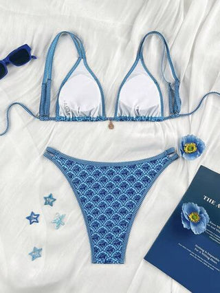 Swim Vcay مجموعة بكيني نسائية ذات ربطة خلفية عارية الظهر مع شكل أزهار وحزام جانبي وسروال قصير ، ملابس سباحة للإجازة على الشاطئ، 2 قطعة