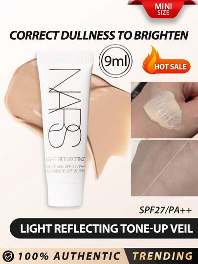 NARS [ميني] بريق المرآة TONE-UP ذات SPF27/PA++ 9مل / حجاب نغمة-أعلى يساعد على تصحيح الباهت لتفتيح، وتمهيد، وإكمال مظهر البشرة / لجميع أنواع البشرة / اختبر الاختصاصي الجلدي / لا يسد المسام