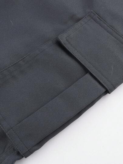 1 قطعة شورت صيفي كاجوال للشباب للرياضة والخارج، بتصميم عملي وبجيوب، مناسب للربيع والخريف
