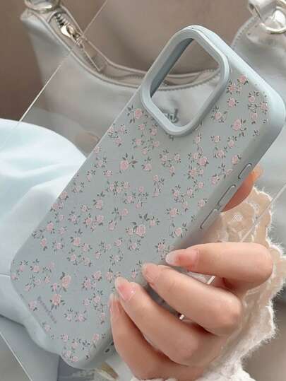 غطاء هاتف وردي صغير بزهرة رائعة من "GUCADI" متوافق مع سلسلة 16/15/14/13/12/11، أسلوب جميل فني أنيق ومُنعش للبنات