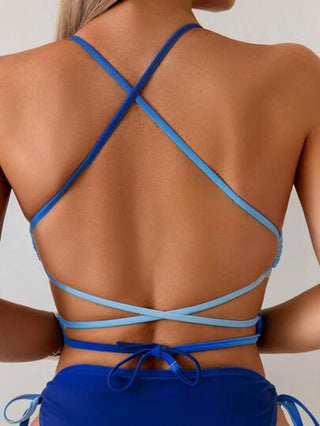 مايوه حريمي قطعة واحدة Swim بدلة سباحة قطعة واحدة للنساء، عميقة الرقبة V، ظهر مفتوح ومطبوع بالدانتيل، مثير للصيف