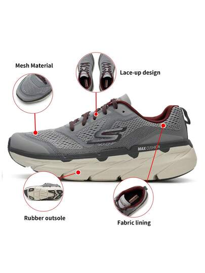 Skechers أحذية الجري للرجال، أحذية الجري ذات التوسيد الممتاز MAX CUSHIONING PREMIER، أحذية رياضية وكاجوال مريحة وخفيفة الوزن 54450-GYRD