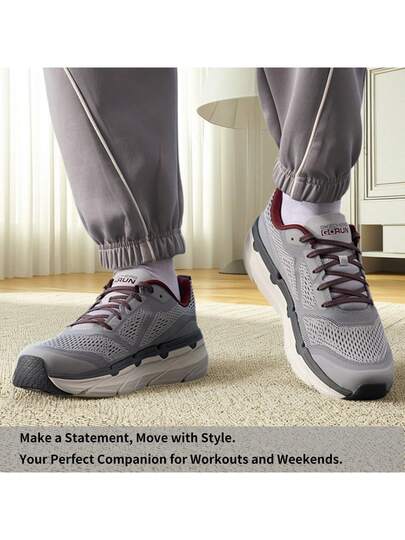 Skechers أحذية الجري للرجال، أحذية الجري ذات التوسيد الممتاز MAX CUSHIONING PREMIER، أحذية رياضية وكاجوال مريحة وخفيفة الوزن 54450-GYRD