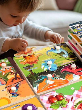 الفواكه الخشبية التعليمية من فاي راي - 5 أشكال فريدة، تفاصيل واقعية، لعبة تعليمية مثالية للصغار، عيد الميلاد، هالوين،