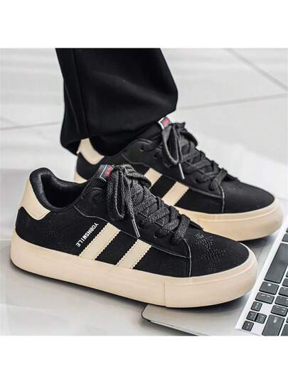 أحذية رياضية كاجوال مسطحة متعددة الاستخدامات للرجال، أحذية رياضية تنفس عادية جديدة