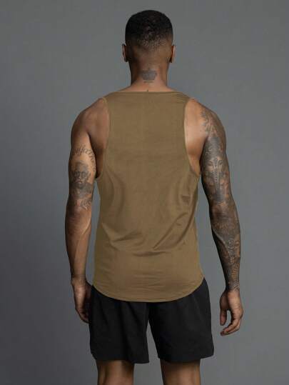 Manfinity Sport Corelite 3 قطع قمصان رياضية للرجال ذات رقبة دائرية لون سادة، ملابس علوية تانك أساسي، ملابس علوية كرة السلة، ملابس علوية هوديي رياضي، ملابس تدريب، تيشرتات وتانكات للركض