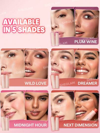 SHEGLAM أحمر خدود Snatch 'N' Blush Stick-Dreamer Cream Blush مقاوم للماء يدوم طويلاً ذو صبغة عالية لا يتلاشى غير دهني متوهج يدوم طويلاً مكياج تجميل نسائي حفلة عيد الميلاد أحمر خدود عيد الأب التخرج عيد الميلاد العطلة الربيع الصيف Y2K فاخر أزياء مكياج...