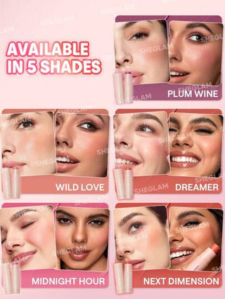 SHEGLAM أحمر خدود Snatch 'N' Blush Stick-Dreamer Cream Blush مقاوم للماء يدوم طويلاً ذو صبغة عالية لا يتلاشى غير دهني متوهج يدوم طويلاً مكياج تجميل نسائي حفلة عيد الميلاد أحمر خدود عيد الأب التخرج عيد الميلاد العطلة الربيع الصيف Y2K فاخر أزياء مكياج...