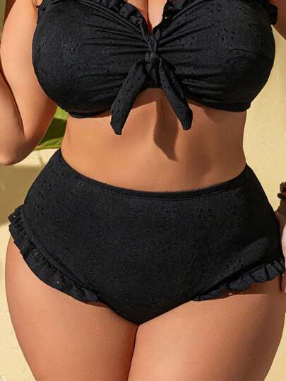 Swim Mod بيكيني سوداء من قطعة واحدة مع لوحة شبكية، ملابس سباحة كاجوال أنيقة للسيدات بتصميم بسيط مناسبة للعطلات