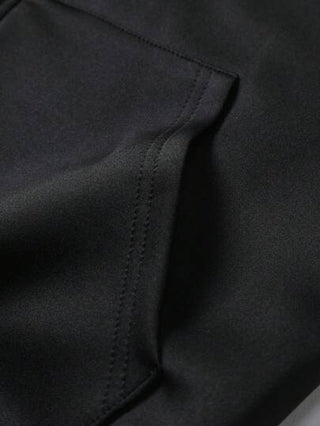 Manfinity Homme سحاب سحاب بغطاء رأس للرجال بطباعة حرفية للرجال، سحاب مع غطاء رأس كامل للرجال