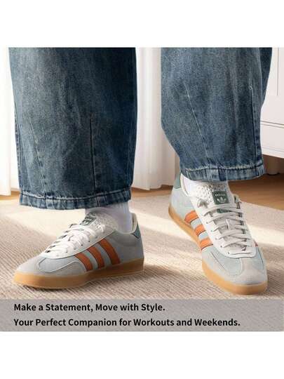 Adidas Originals حذاء GAZELLE INDOOR مريح وخفيف الوزن ومنخفض الارتفاع ومقاوم للتآكل للرجال والنساء
