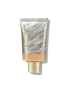 SHEGLAM Dew & Done ملون خفيف للبشرة مع Spf20-Nude علامة تجارية جمال مكياج ميكب مستحضرات تجميل للنساء الفتيات مثالي لفصل الشتاء الربيع مثالي ل- Y2K أزياء أنيقة رمضان هدية حفلة جاهز أفضل لون