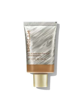 SHEGLAM Dew & Done ملون خفيف للبشرة مع Spf20-Caramel علامة تجارية جمال مكياج ميكب مستحضرات تجميل للنساء الفتيات مثالي لفصل الشتاء الربيع مثالي ل- Y2K أزياء أنيقة رمضان هدية حفلة جاهز أفضل لون