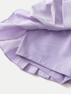 SHEIN مجموعة فستان الفتيات الصغيرات كمبريصة شرائط مرنة مريحة ومطاطة ملائمة للتدريب والركض، سترة علوية وبنطلون قصير، اسود كلاسيكي، مجموعة صيفية شتوية للفتيات الصغيرات، تنورة مجموعة الفتاة المدرسية، مجموعة من قطعتين للبنات المراهقات