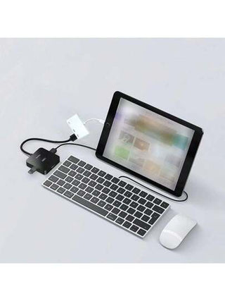 محول HDTV ، محول كاميرا USB ثلاثي الوظائف مع محول AV HD رقمي 1080P + مشارك الشحن ، يدعم محرك أقراص USB ولوحة مفاتيح MIDI وماوس ومحول إيثرنت