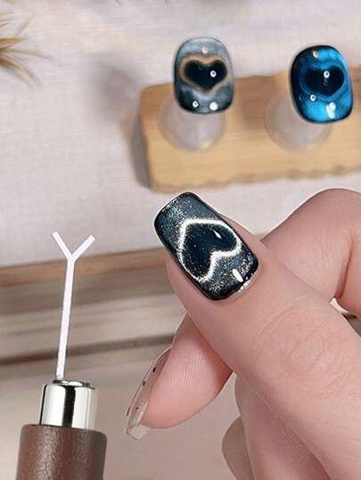 Beautizon Nailartlab 1 قطعة / 2 قطعة / 4 قطع أداة 4 في 1 قطط الشعر القوية ، أداة مانيكير متعددة الوظائف لتطبيق جل الطلاء المزخرف بنقش العين القطة أو الأزهار أو الأرنب أو الدب للاستخدام المنزلي DIY
