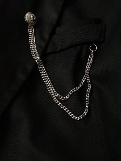 Manfinity Bizformal بدلة رجالية من قطعتين، جاكيت جاكيت طويلة الأكمام مطبوعة بنمط متدرج والبنطلون، مناسبة للعمل والسفر بأناقة