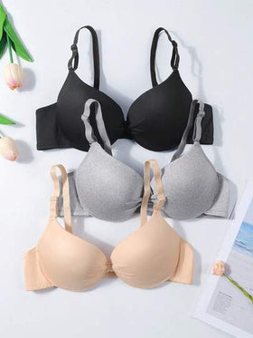 3 قطع/ مجموعة صدّارة نسائية لمراهقات، ذات تنجيد رقيق، ملابس داخلية مريحة ومنفذة للهواء، مناسبة للفتيات في فترة النمو، مناسبة لمن هم بعمر 13-15 سنة