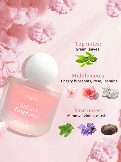 زجاجة عطر نساء بنكهة زهرة الكرز 1.69 أونصة سائلة، رذاذ عطري خفيف نسائي ذو رائحة دائمة، هدية مثالية للاستخدام اليومي والمناسبات كعيد الميلاد وعيد الحب للنساء