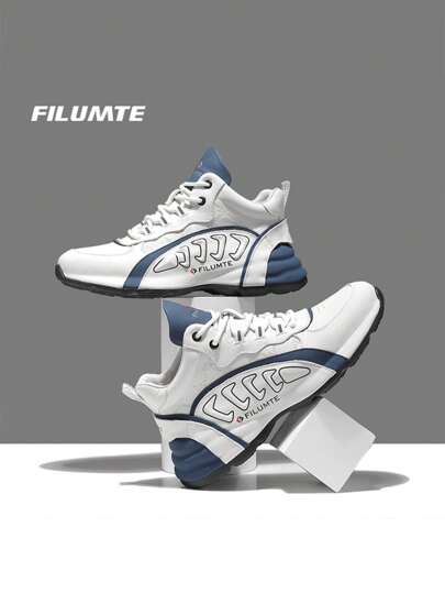FILUMTE أحذية رياضية عصرية مريحة عالية الرقبة ماركة جديدة 2025 للرجال، أحذية رياضية خارجية لموضة عالمية، جلد طبيعي