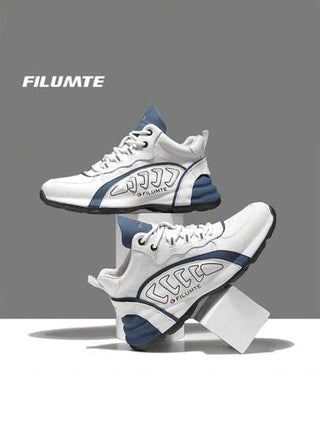 FILUMTE أحذية رياضية عصرية مريحة عالية الرقبة ماركة جديدة 2025 للرجال، أحذية رياضية خارجية لموضة عالمية، جلد طبيعي