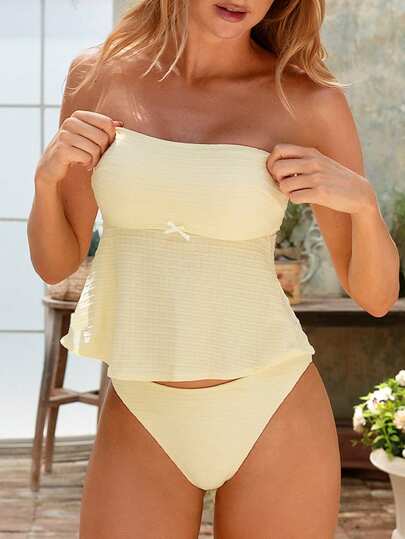 طقم تانكيني حريمي Swim Mod 2 قطعة مجموعة سباحة للنساء بنقشة فراشة زخرفية، أسفل مثلث، قاعدة حمالة كشكشة، قطعتان مثيرة، خامة نسيج ملمس خاص ، مناسبة للشاطئ والمنتجعات الصيفية الجديدة لعام 2025