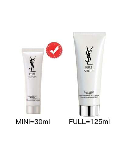 Yves Saint Laurent منظف رغوي تطهيري من سان لوران [حجم صغير] 30 مل / منظف كريمي رغوي / منظف رغوي ، منظف كريمي ، مناسب للبشرة العادية والدهنية والحساسة / إزالة المكياج ، غير مجفف ، تنقية المسام ، توحيد لون البشرة [تغليف عشوائي (نمطان)]