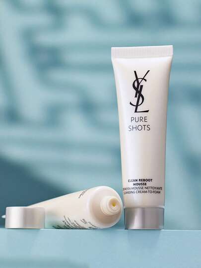 Yves Saint Laurent يف سان لوران / YSL [ميني] PURE SHOTS CLEAN REBOOT MOUSSE 30مل / منظف وجه قشدي رغوي مطهر للبشرة، منظف رغوي ، منظف قشدي، منظف للبشرة العادية ، منظف للبشرة الدهنية ، منظف للبشرة الحساسة / يزيل المكياج ، منظف غير مجفف ، ينقي المسام ،...