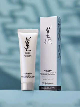 Yves Saint Laurent يف سان لوران / YSL [ميني] PURE SHOTS CLEAN REBOOT MOUSSE 30مل / منظف وجه قشدي رغوي مطهر للبشرة، منظف رغوي ، منظف قشدي، منظف للبشرة العادية ، منظف للبشرة الدهنية ، منظف للبشرة الحساسة / يزيل المكياج ، منظف غير مجفف ، ينقي المسام ،...