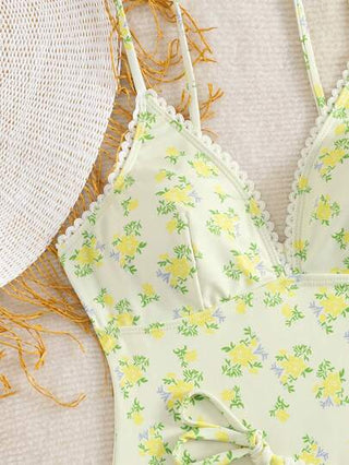 طقم تانكيني حريمي Swim Mod مجموعة سلوكية وحمالة صدر مزهرة مثيرة قطعتين، لموسم الصيف