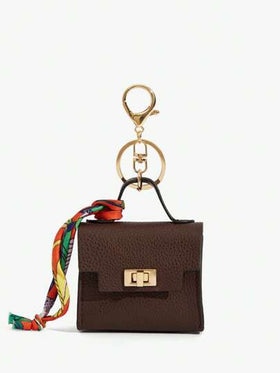 SHEIN SXY قلادة سلسلة مفاتيح صغيرة ، محفظة عملات محمولة ، حافظة سماعات أذن ، تميمة حقيبة