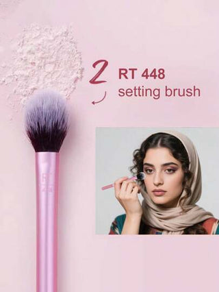Real Techniques مجموعة أساسيات الوجه، أحمر خدود، مُبَرز، بودرة، ظل الأنف، تخطيط الوجه، 5 قطع