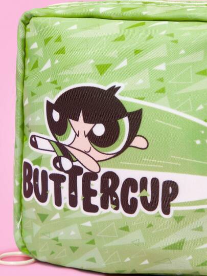 THE POWERPUFF GIRLS X  1 قطعة حقيبة غسيل مطبوعة للسفر، منظم للمكياج لحمل مستحضرات التجميل والمستلزمات الرئيسية للسفر
