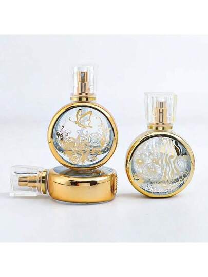 زجاجة عطر إعادة التعبئة 25 مل بنمط الفراشة، رذاذ عطر محمول لتطبيق العطور والمشدّرات