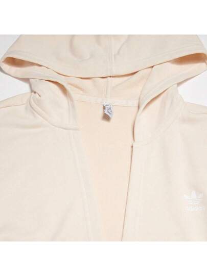 Adidas جاكيت كارديجان مقصرة مع خصر مربوط مزينة ورقات البرسيم الثلاثة للنساء, HU1637