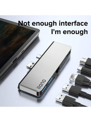 محطة إرساء من نوع C للوحة Llano Microsoft Surface Pro 9/X: محسن توسيع USB، محول  ملحق محول HUB