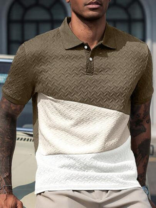 Manfinity CasualCool قميص بولو أزرق داكن مناسب للرجال بقصة كاجوال للأعياد والعطلات ذات نمط هندسي شبكي منسوج على أساس مسلهم من انستجرام، مثالي للمهرجانات الموسيقية والعطلات على الشاطئ في هاواي، وللارتداء اليومي، هدية مثالية للصديق أو الزوج، ويمنح إطلالة أن