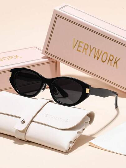 Verywork زوج واحد/زوجان من نظارات النساء البلاستيكية ذات الإطار الهندسي الصغير، كلاسيكية أنيقة وعصرية بتصميم بسيط، مناسبة للأسلوب الشارعي والعطلات الاستوائية على الشاطئ والمواعيد، إكسسوار مثالي لجميع أشكال الوجه، مناسبة أيضًا للصيف والأنشطة الخارجية والسف