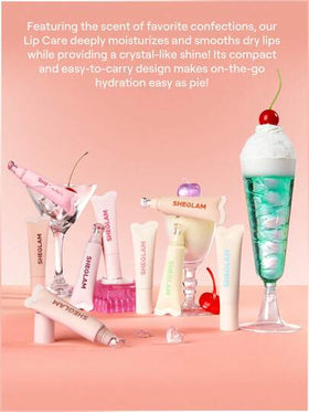 SHEGLAM Crystal Glaze عناية مرطبة للشفاه-Berry Smoothie روج تنت أرواج علامة تجارية جمال مكياج ميكب مستحضرات تجميل للنساء الفتيات مثالي لفصل الشتاء الربيع مثالي ل- Y2K أزياء أنيقة رمضان هدية حفلة جاهز أفضل لون