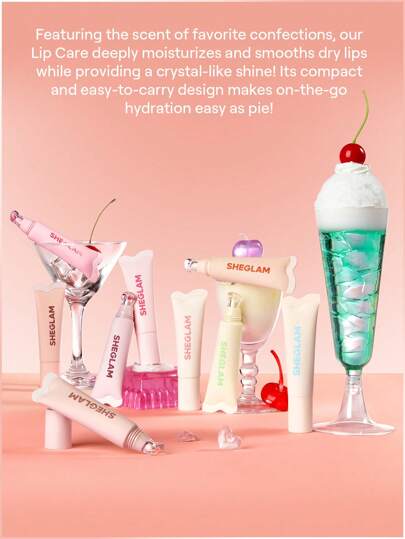 SHEGLAM Crystal Glaze عناية مرطبة للشفاه-Berry Smoothie روج تنت أرواج علامة تجارية جمال مكياج ميكب مستحضرات تجميل للنساء الفتيات مثالي لفصل الشتاء الربيع مثالي ل- Y2K أزياء أنيقة رمضان هدية حفلة جاهز أفضل لون