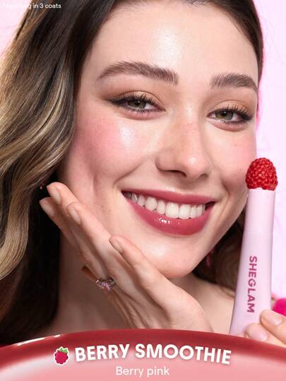 SHEGLAM Crystal Glaze عناية مرطبة للشفاه-Berry Smoothie روج تنت أرواج علامة تجارية جمال مكياج ميكب مستحضرات تجميل للنساء الفتيات مثالي لفصل الشتاء الربيع مثالي ل- Y2K أزياء أنيقة رمضان هدية حفلة جاهز أفضل لون