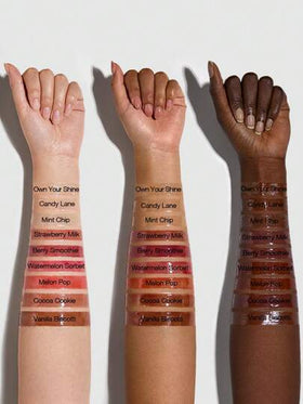 SHEGLAM Crystal Glaze عناية مرطبة للشفاه-Berry Smoothie روج تنت أرواج علامة تجارية جمال مكياج ميكب مستحضرات تجميل للنساء الفتيات مثالي لفصل الشتاء الربيع مثالي ل- Y2K أزياء أنيقة رمضان هدية حفلة جاهز أفضل لون