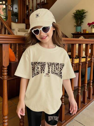 girls-sets مجموعة من تي شيرت بأكمام قصيرة وشورت صيفية، أسلوب بسيط وعصري للفتيات الناشئات