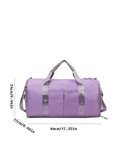 حقيبة رياضية كبيرة السعة مقاومة للماء، حقيبة نهاية الأسبوع مع فصل الجاف والرطب، حقيبة كتف متعددة الوظائف محمولة، مناسبة للأعمال والعطلات والأنشطة الخارجية والتزلج والرياضة والسفر والإقامة الليلية وحقيبة التسوق والرياضة والمدرسة والعودة إلى المدرسة وحقيبة
