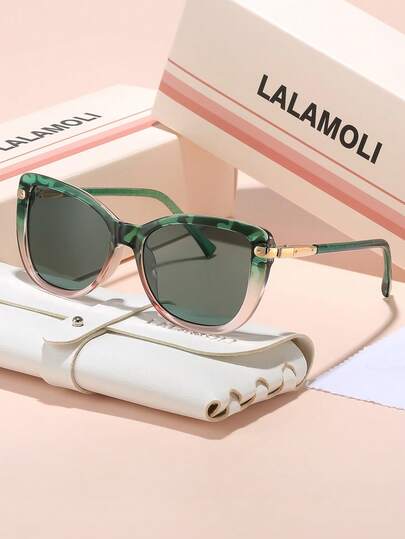 نظارات موضة بحافة كاملة على شكل عين القطة من LALAMOLI، هدية للصيف والشاطئ والأعياد والسفر والخارج