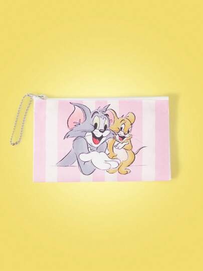 TOM & JERRY X  حقيبة تسوق بسعة كبيرة مطبوع عليها كرتون وخطوط موضة للنساء