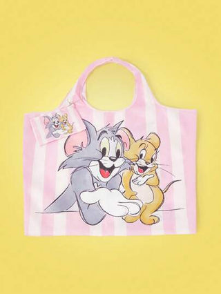 TOM & JERRY X  حقيبة تسوق بسعة كبيرة مطبوع عليها كرتون وخطوط موضة للنساء