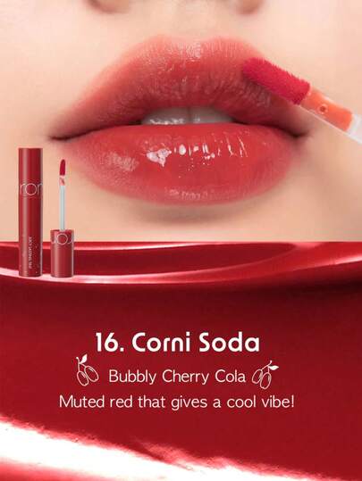 Rom&nd جلوس شفاه لامع طويل الأمد 16 CORNI SODA، فيلم مرطب قابل للتنفس، جيلي خفيف كجلد ثاني، لون تدرجي متغير اللون، جيلي شاي الخوخ شفاف، أكسجين نعناع نقي، عصا لمسة إصلاح صغيرة، إصدار محدود للعطلات النباتية، سر مكياج عاري، مستحضرات تجميل كورية، 5.5 جرام/0.1