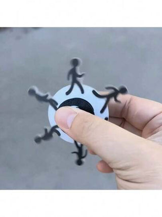 الدوّار بأصبع اليد من الأكريليك بشكل شخص مشي، لعبة دوّار للأصبع للتخفيف من الضغط والترفيه، عشوائي الأشكال والألوان